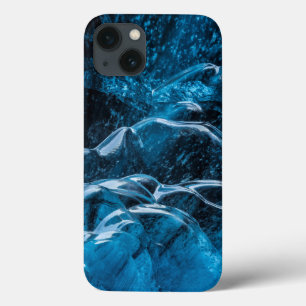 Funda Para iPhone 13 Cierre De Las Paredes Azules De Hielo