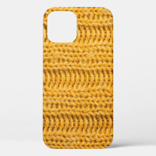 Funda Para iPhone 12 Cierre del fondo texturado de punto amarillo. Tr