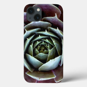 Funda Para iPhone 13 Cierre Purple Succulent