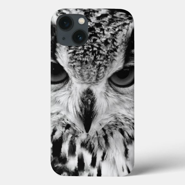 Funda De Case-Mate Para iPhone Ciérrese encima del retrato del Eagle-búho (Reverso)