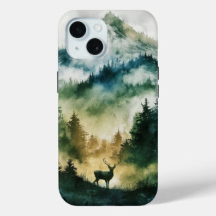 Funda Para iPhone 15 Ciervo en el bosque