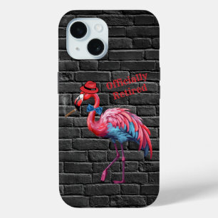 Funda Para iPhone 15 Cigar, el Gorra del dapper Flamingo oficialmente r