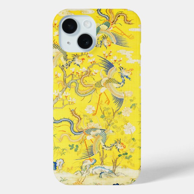 Funda De Case-Mate Para iPhone Cinco Fénix en Jardín Floral Amarilla China (Reverso )