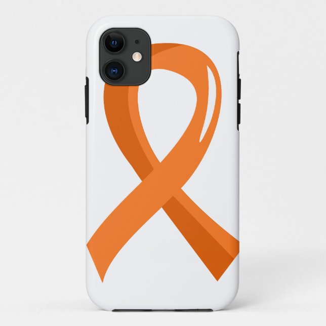 Funda De Case-Mate Para iPhone Cinta anaranjada 3 de la leucemia (Reverso)
