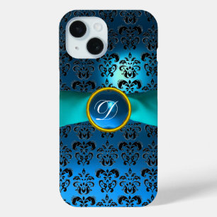 title_seo2 Cinta azul DAMASK GIRLY MONOGRAM