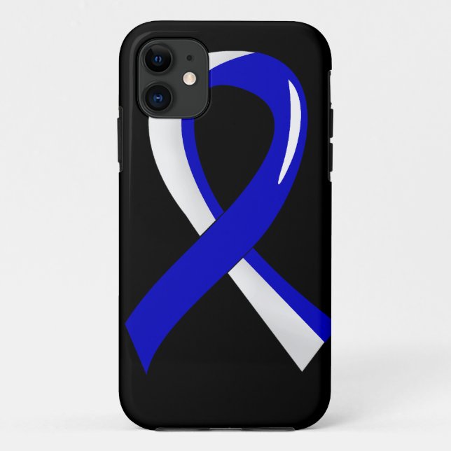 Funda De Case-Mate Para iPhone Cinta blanca azul 3 del ALS (Reverso)