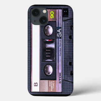 Funda Para iPhone 13 Cinta Cassette negra