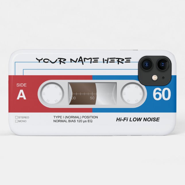 Funda De Case-Mate Para iPhone Cinta de casete (Reverso (horizontal))