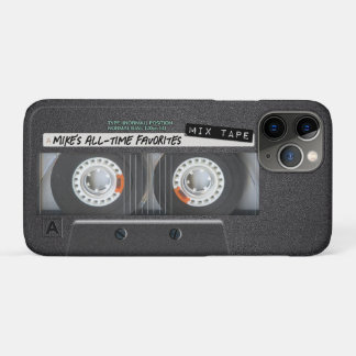 Funda Para iPhone 11 Pro Cinta de mezcla de cassette retro de los años 1970