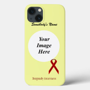 Funda Para iPhone 13 Cinta de opciones estándar de Borgoña, por Kenneth