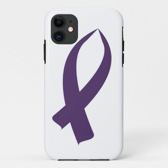 Funda De Case-Mate Para iPhone Cinta de sensibilización (púrpura) (Reverso)