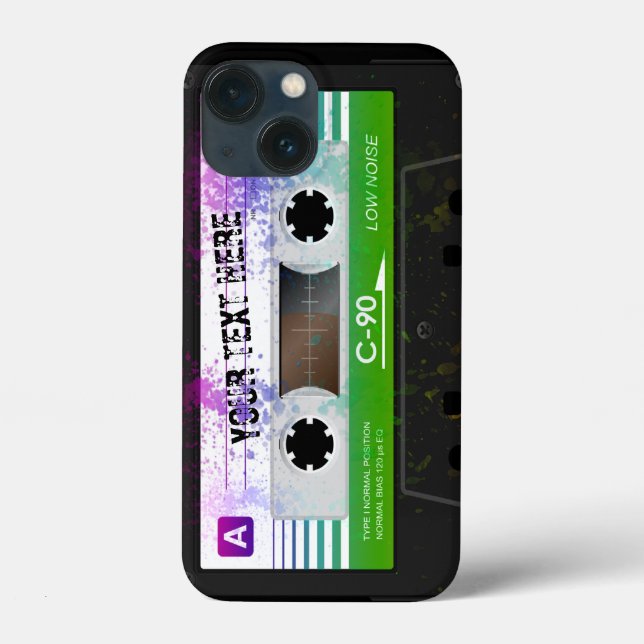 Funda De Case-Mate Para iPhone Cinta divertida de audio retro compacto (Reverso )