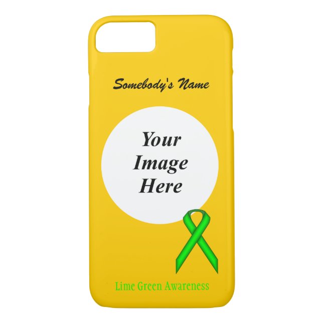 Funda De Case-Mate Para iPhone Cinta Lime Green Standard Tmpl de Kenneth Yoncich (Reverso)