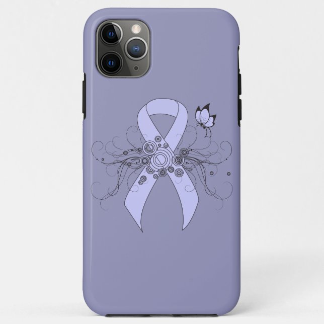 Funda De Case-Mate Para iPhone Cinta Periwinkle con mariposa (Reverso)
