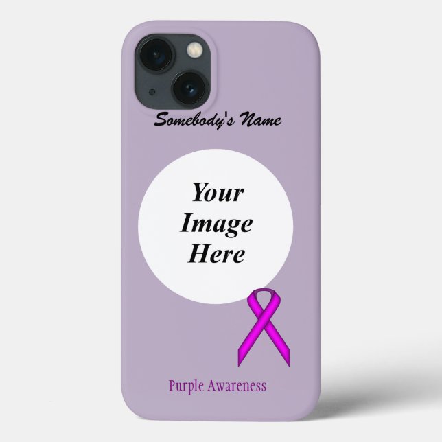 Funda De Case-Mate Para iPhone Cinta Purple Standard Tmpl de Kenneth Yoncich (Reverso)