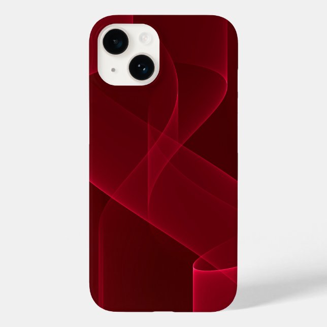 Funda De Case-Mate Para iPhone Cinta roja abstracta elegante (Reverso )