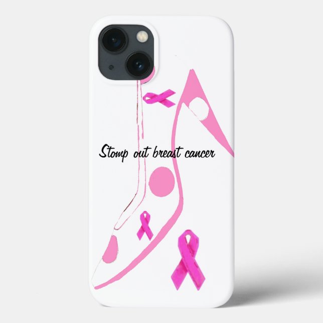 Funda De Case-Mate Para iPhone Cinta rosa del cáncer de mama (Reverso)