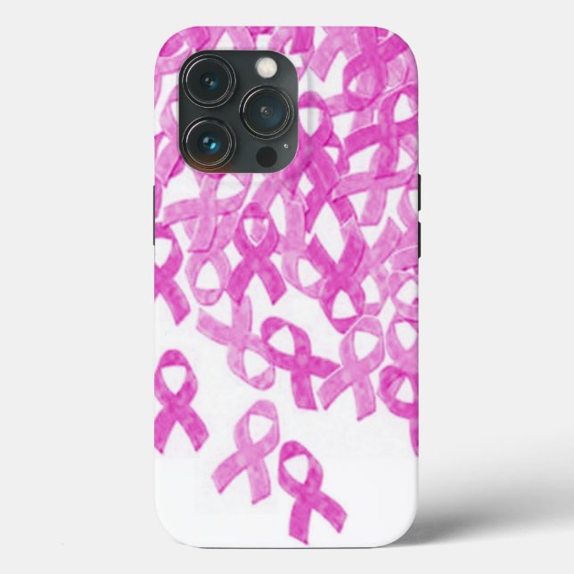 Funda De Case-Mate Para iPhone Cinta rosada de terciopelo de cáncer de mama (Reverso )