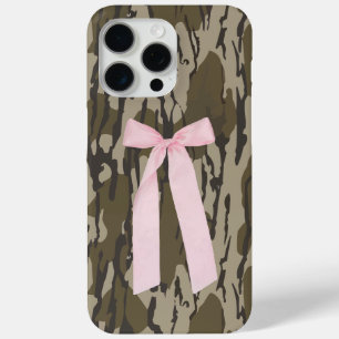 Funda Para iPhone 15 Pro Max Cinta rosada estética de camo en el interior de la