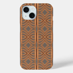 Funda Para iPhone 15 Cinta tribal de tono de tierra arte abstracto de p