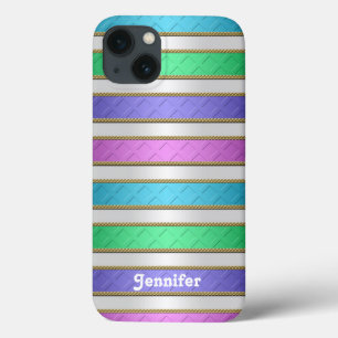 Funda Para iPhone 13 Cintas Coloridas Rayas Arte Personalizado