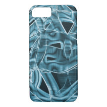 Cintas curvadas, neón azul con relieve y solapamie