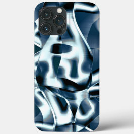 Funda Para iPhone 13 Pro Max Cintas curvadas que se superponen, tonos cromados 