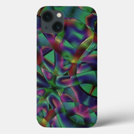 Funda Para iPhone 13 Cintas entrelazadas con colores oscuros
