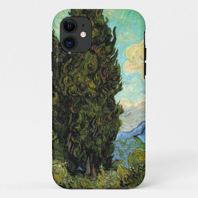 Funda De Case-Mate Para iPhone Cipreses de Van Gogh (Reverso)