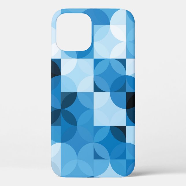 Funda De Case-Mate Para iPhone Circles Seamless: Resumen de la cosecha azul (Reverso )