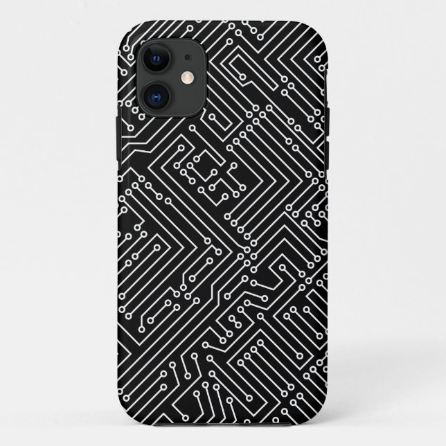 Funda De Case-Mate Para iPhone Circulación - Negro sobre blanco (Reverso)