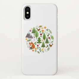 Funda Para iPhone X Círculo de Ilustraciones de estilo escandinavo