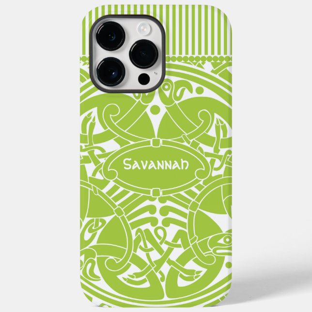 Funda De Case-Mate Para iPhone Círculo de pájaro celta para iPhone personalizado (Reverso )