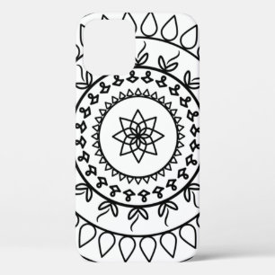 Funda Para iPhone 12 Círculo espiritual del tatuaje de Mandala