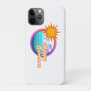 Funda Para iPhone 11 Pro Círculo Feliz Océano de Verano
