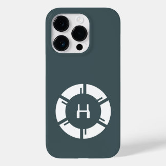 Funda Para iPhone 14 Pro De Case-Mate Círculo futurista con monograma de ciencia ficción