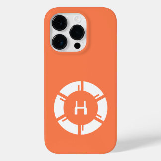 Funda Para iPhone 14 Pro De Case-Mate Círculo futurista con Naranja de monograma de cien