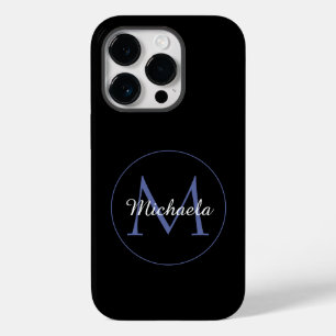 Funda Para iPhone 14 Pro De Case-Mate Círculo minimalista monograma moderno nombre inici