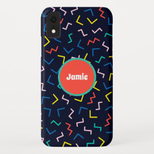 Funda Para iPhone XR Círculo personalizado, zags de Zig aleatorios