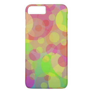 Funda Para iPhone 8 Plus/7 Plus Círculos abstractos de color verde rosa colorido a