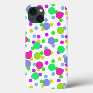 Funda Para iPhone 13 Círculos abstractos sin fisuras divertidos puntos