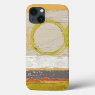 Funda Para iPhone 13 Círculos amarillos y Naranjas en fondo multicolor