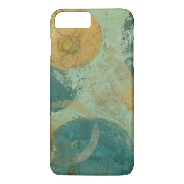 Funda De Case-Mate Para iPhone Círculos azules y amarillos (Reverso)