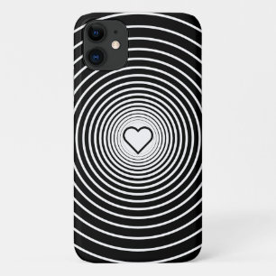 Funda Para iPhone 11 Círculos blancos negros: elige tus colores favorit