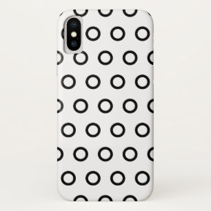 Funda Para iPhone X Círculos blancos y negros