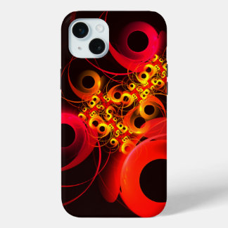 Funda Para iPhone 15 Mini Círculos coloridos Patrón de arte abstracto modern