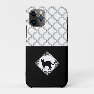 Funda Para iPhone 11 Pro Círculos con gato negro