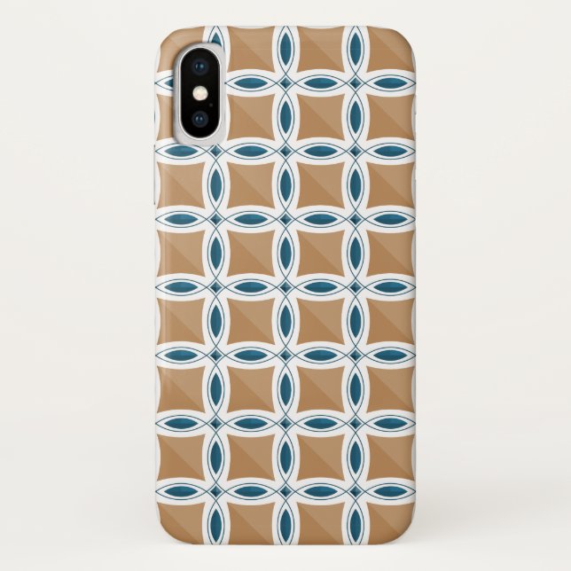 Funda De Case-Mate Para iPhone Círculos con patrón de lente y diamante (Reverso)