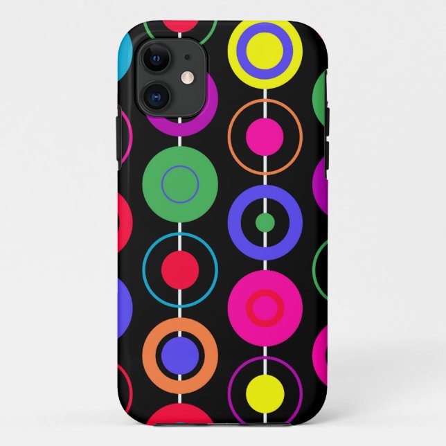Funda De Case-Mate Para iPhone Círculos de diseño (Reverso)