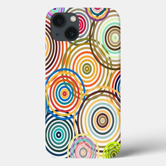 Funda De Case-Mate Para iPhone Círculos del arco iris (Reverso)